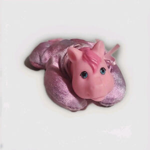 Vintage Pony Surprise Baby Pink Purple Plush Beanbag - Hasbro 1991